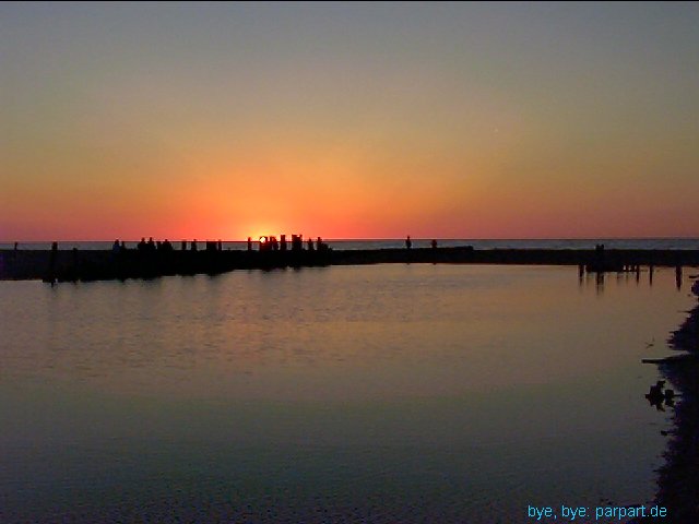 Sonnenuntergang bei See Buckow in Pommern 1999 / Sunset Pommerania 1999